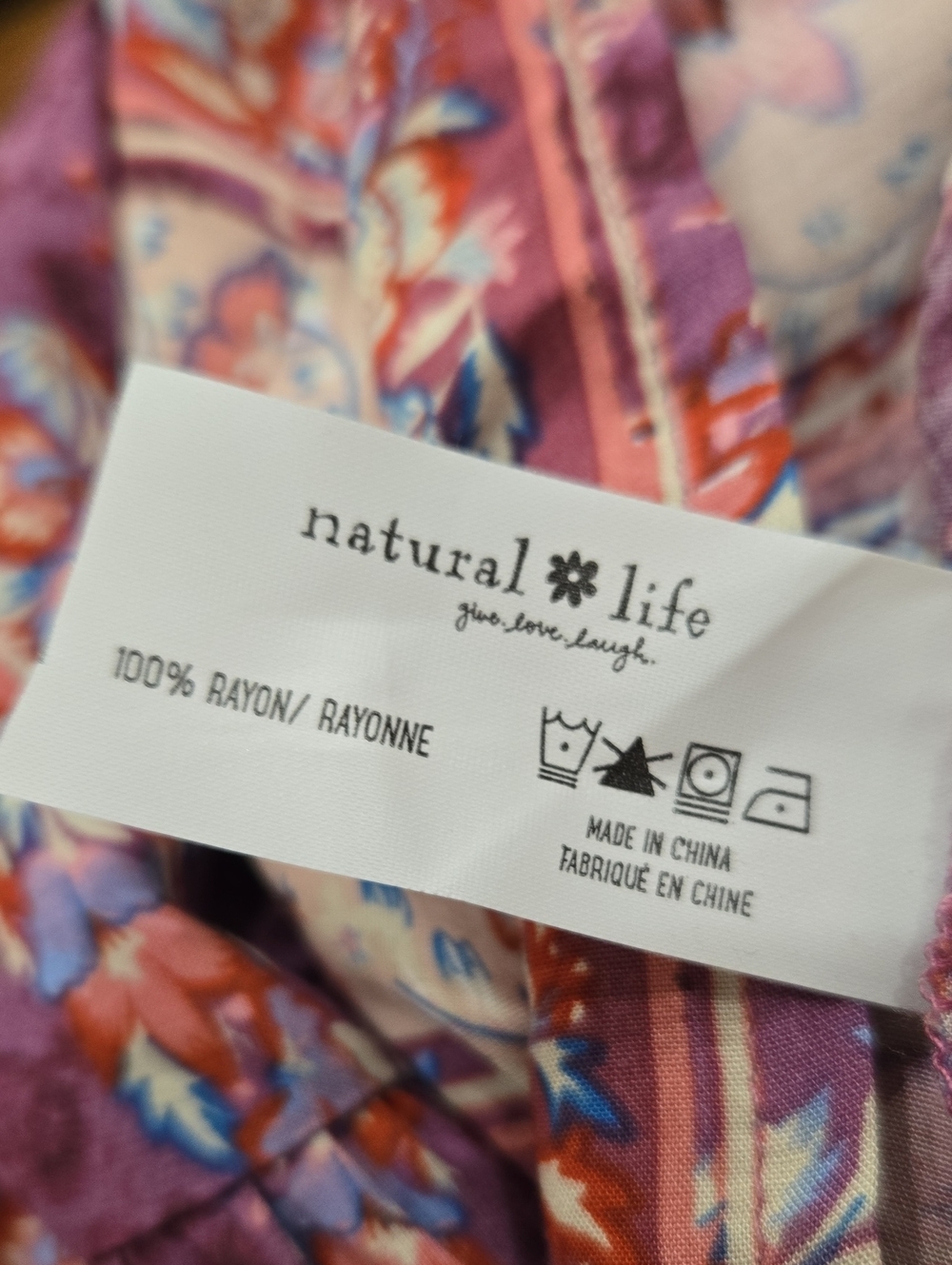 Natural Life Evangeline V-Neck Maxi Dress SIze L Purple Floral - Picture 15 of 16